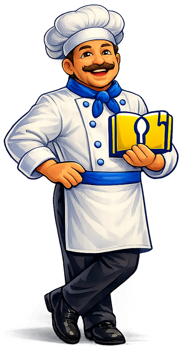My Recipe Book chef illustration